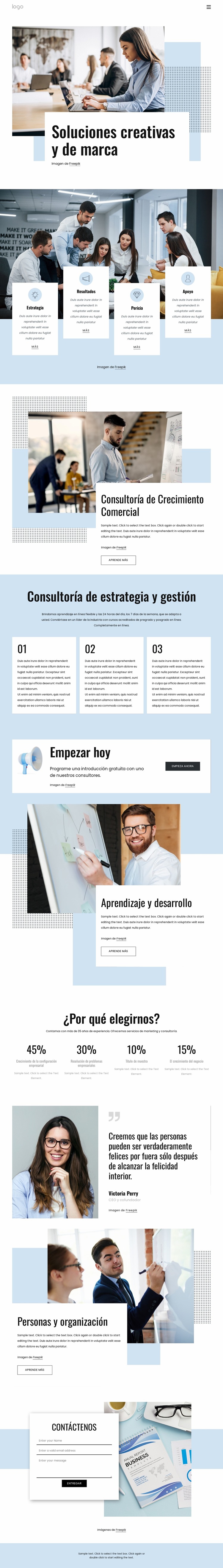 Consultoría de crecimiento comercial. Plantilla Joomla