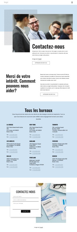 Conception De Sites Web Polyvalents Pour Une Page Contactez-Nous