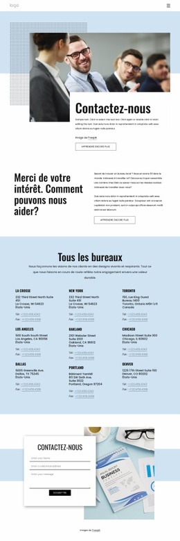 Une Page Contactez-Nous - Créateur De Sites Web Fonctionnels