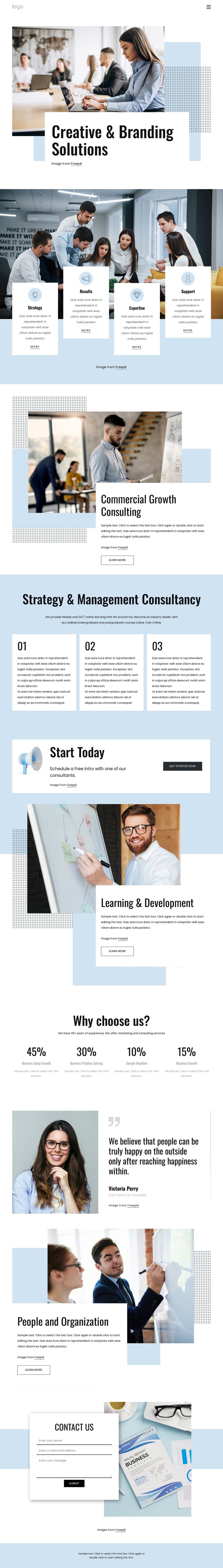 Commercial growth consulting HTML Template