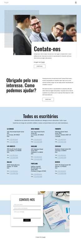 Design De Site Para Uma Página De Contato