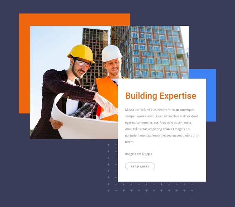 Building expertise and developing One Page Template
