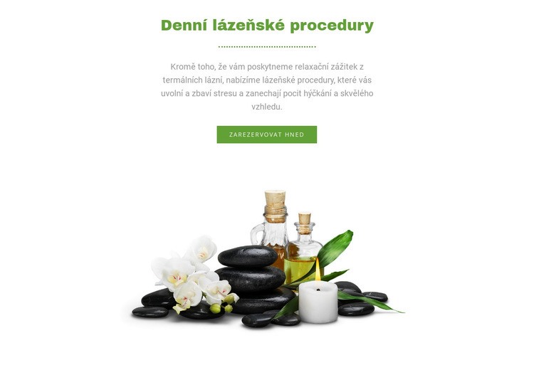 Denní lázeňské procedury Šablona CSS