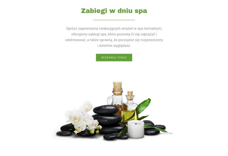 Zabiegi spa w ciągu dnia Szablon HTML5