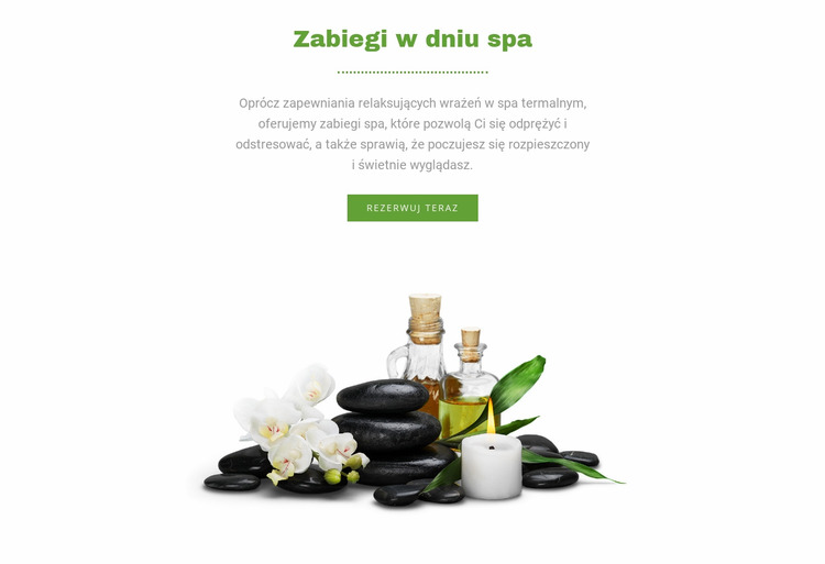 Zabiegi spa w ciągu dnia Szablon Joomla