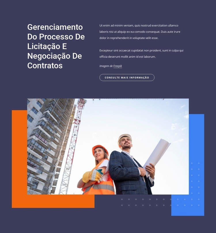 Projetos extraordinários Design do site