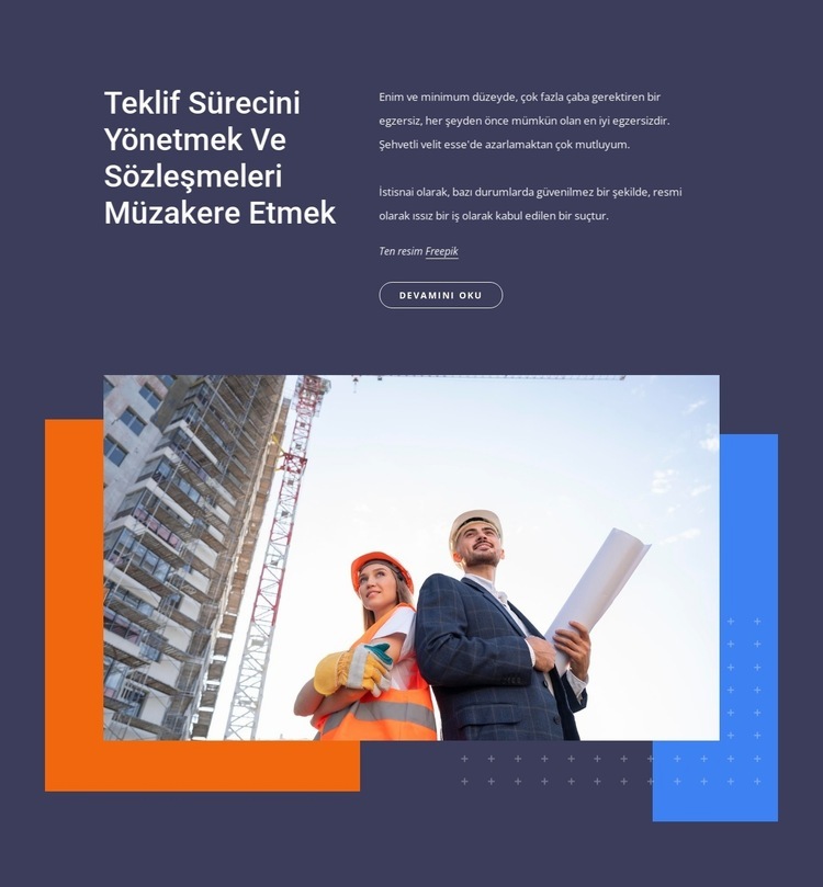 Olağanüstü projeler Html Web Sitesi Oluşturucu