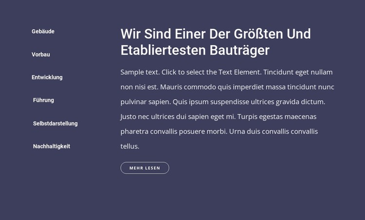 Das Bau- und Konstruktionsunternehmen CSS-Vorlage