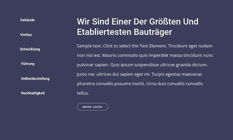 Das Bau- und Konstruktionsunternehmen HTML5-Vorlage