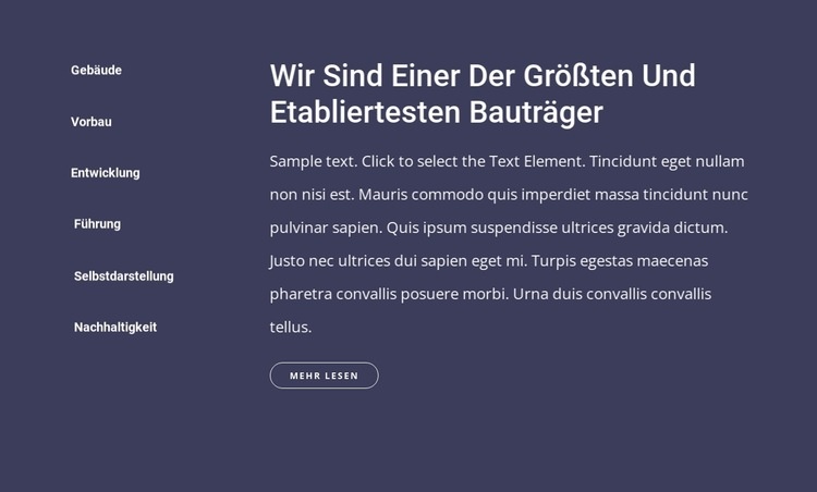 Das Bau- und Konstruktionsunternehmen Website design