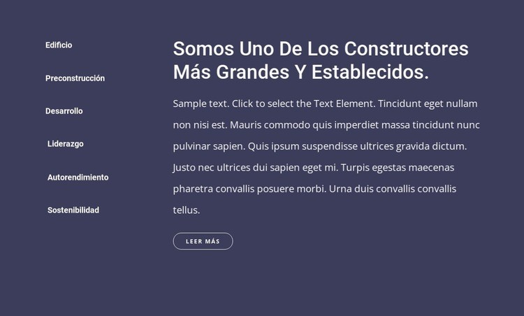 La empresa constructora y constructora. Plantillas de creación de sitios web