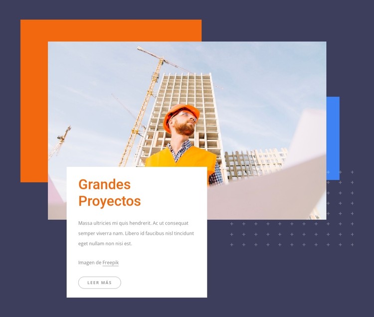 Nuevos proyectos de construcción. Plantilla CSS