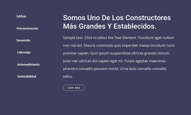 La empresa constructora y constructora. Plantilla CSS