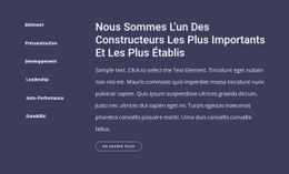 La Meilleure Conception De Site Web Pour L'Entreprise Du Bâtiment Et De La Construction