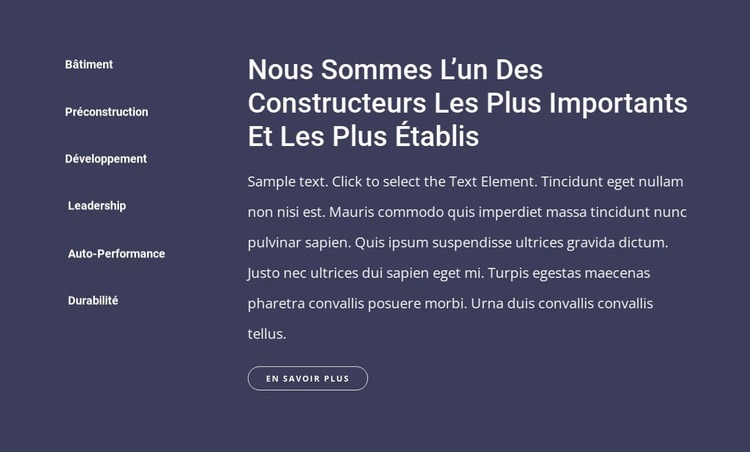 L'entreprise du bâtiment et de la construction Conception de site Web