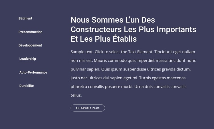 L'entreprise du bâtiment et de la construction Modèle HTML