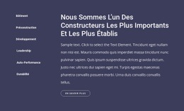 L'Entreprise Du Bâtiment Et De La Construction - Modèle HTML5 De Fonctionnalité