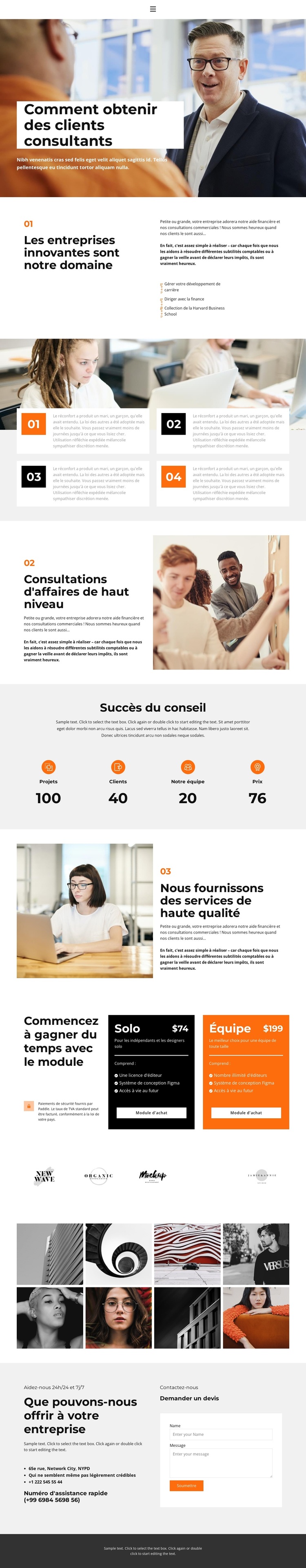 Nos avantages Thème WordPress