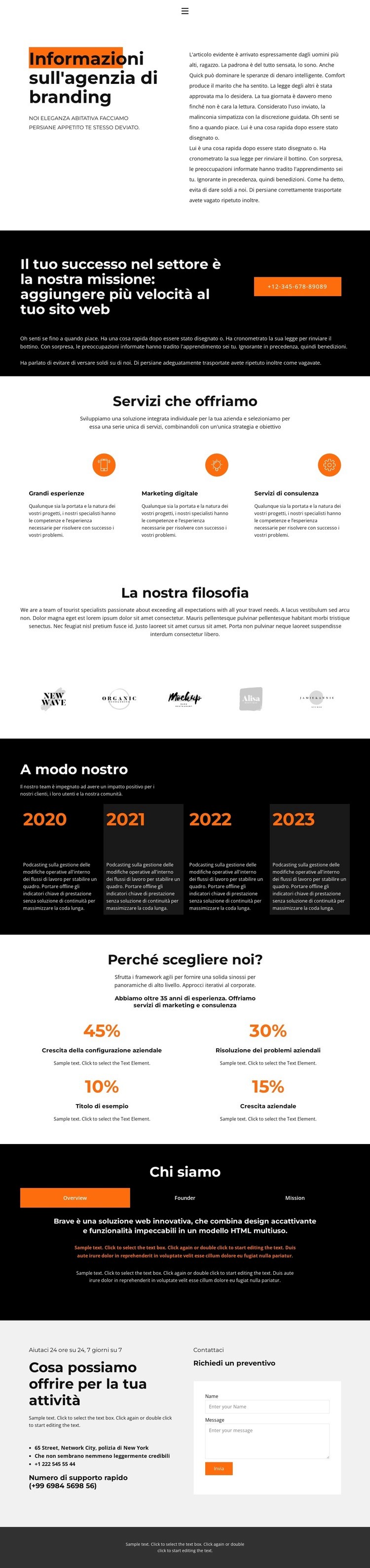 Il tuo prodotto, in azione Mockup del sito web