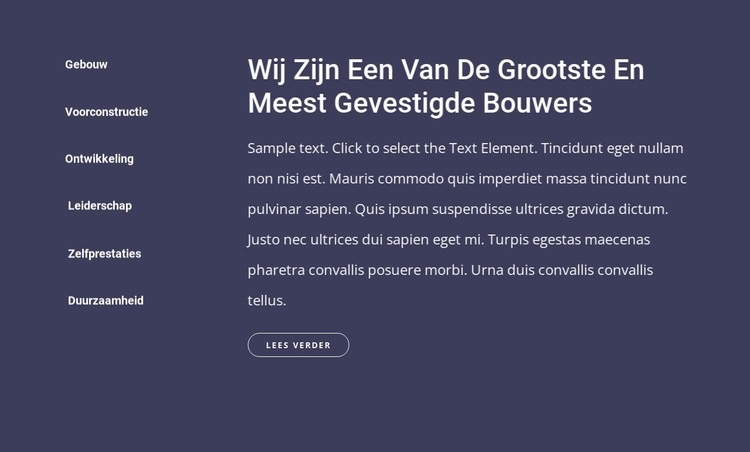 Het bouw- en constructiebedrijf Sjabloon voor één pagina