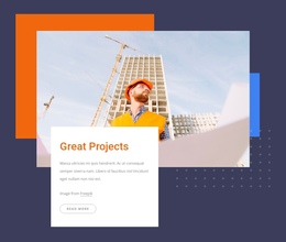 New Building Projects - Beautiful One Page Template