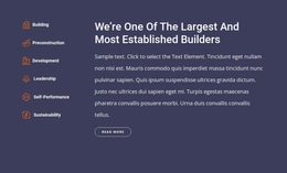 The Building And Construction Company One Page Template