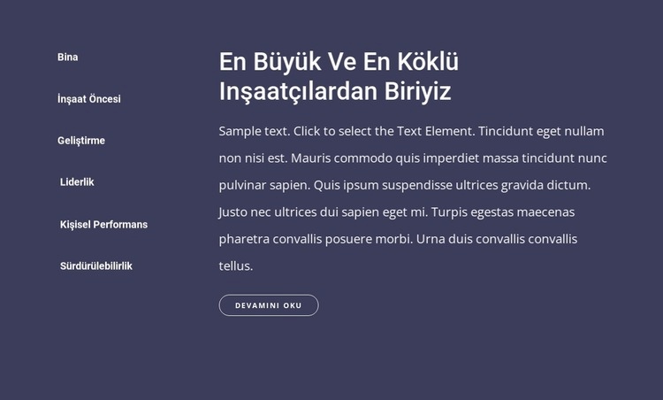 İnşaat ve inşaat şirketi Web Sitesi Mockup'ı