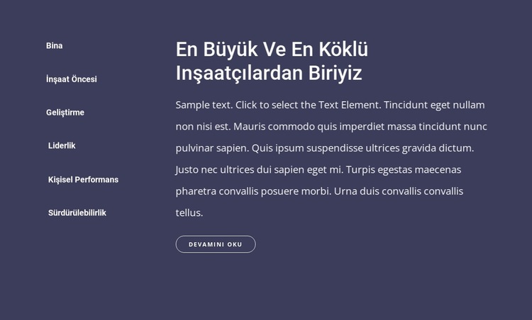 İnşaat ve inşaat şirketi Web Sitesi Şablonu