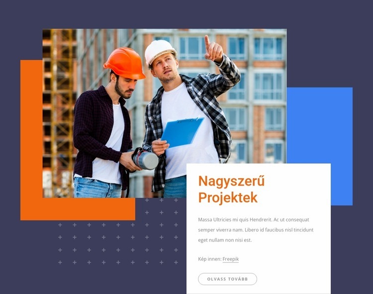 Nagyszerű projektek, nagyszerű csapatok, nagyszerű kapcsolatok CSS sablon