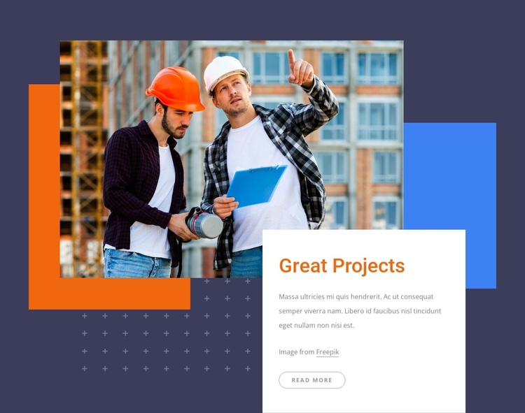 Great projects, great teams, great relationships Website Builder Software