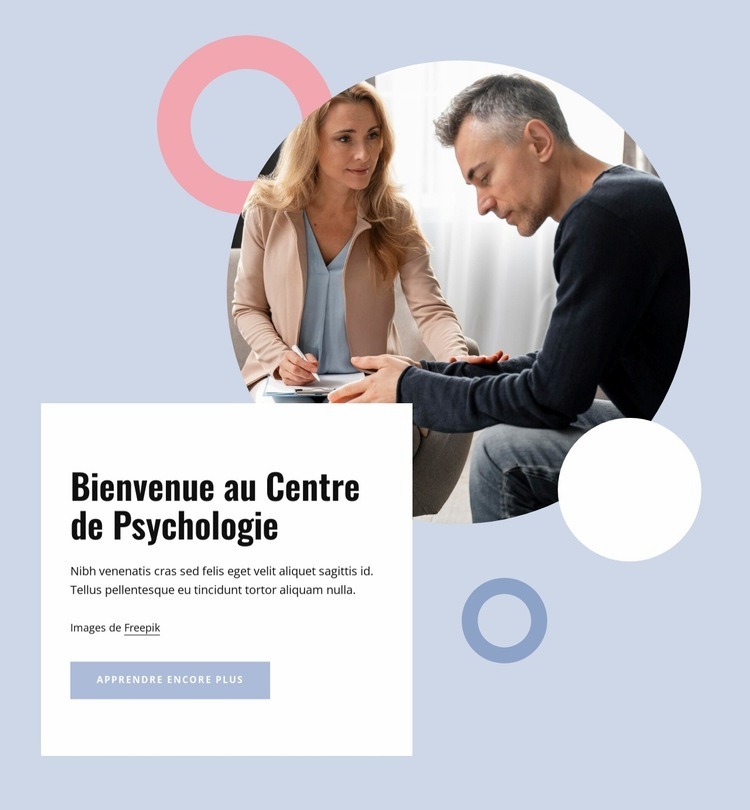 Thérapie cognitivo-comportementale Modèles de constructeur de sites Web