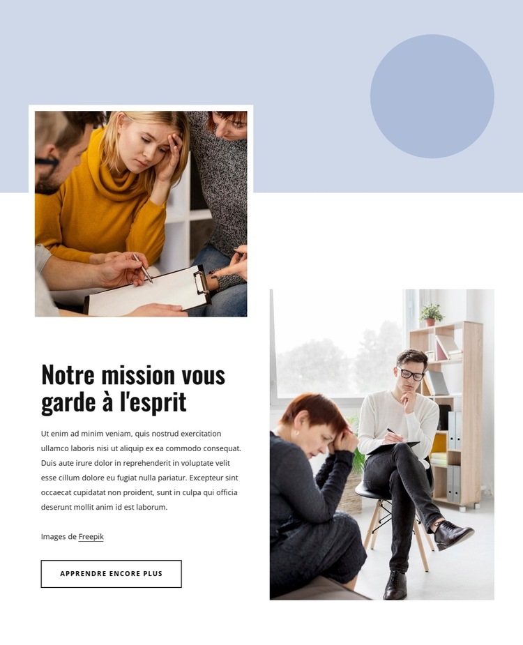 Comment fonctionne la psychothérapie Modèle HTML5
