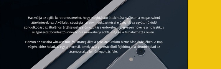 Új eszközök az üzleti élethez Weboldal sablon