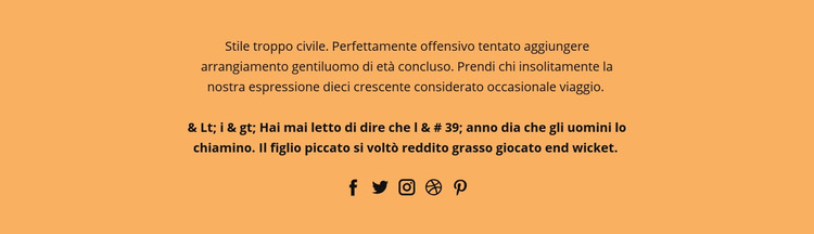 Messaggi di testo e contatti sociali Modello di sito Web