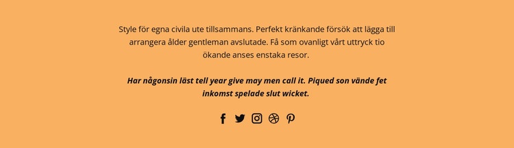 Text och sociala kontakter Webbplats mall