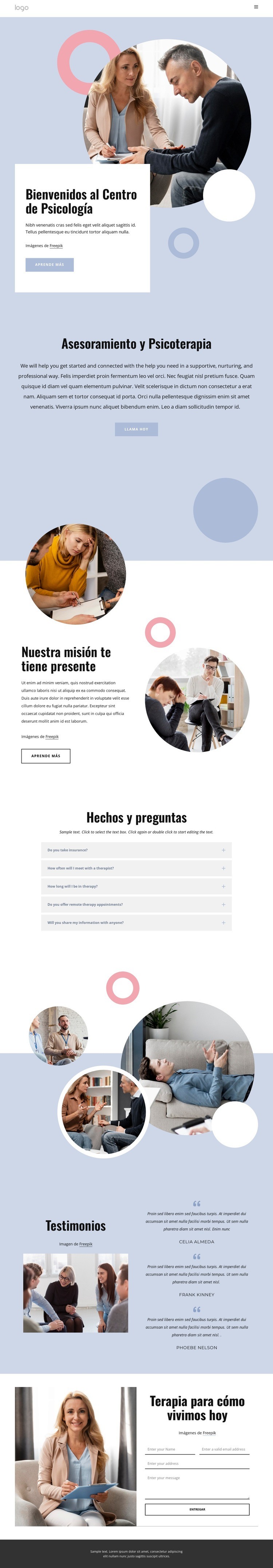 el centro de psicologia Plantilla HTML5