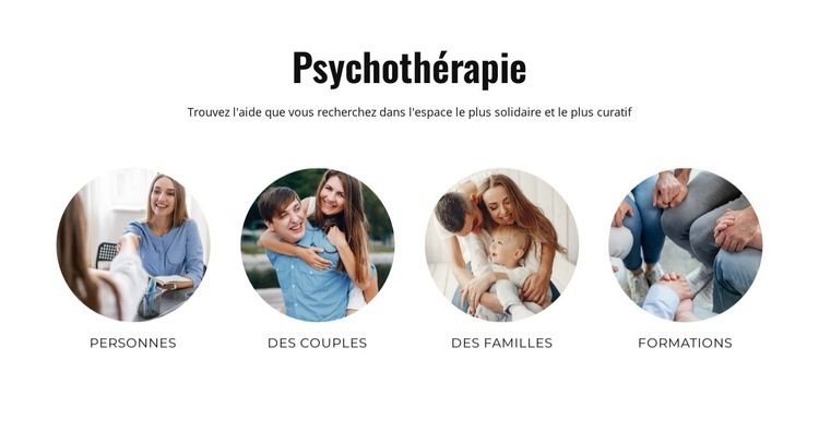 Psychothérapie Maquette de site Web