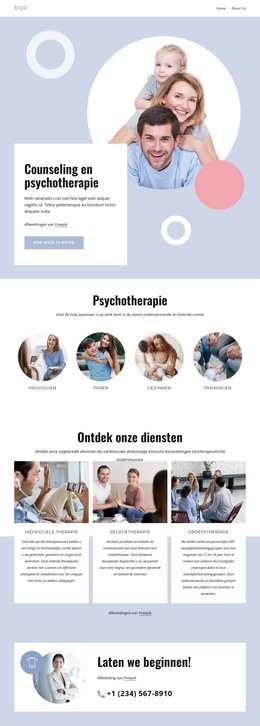 Counseling En Psychotherapie - HTML-Sjabloon Downloaden