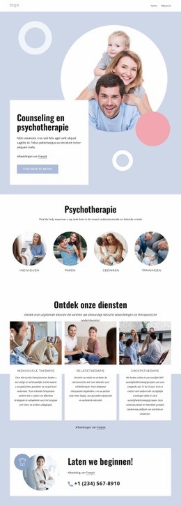 Counseling En Psychotherapie Html5 Responsieve Sjabloon