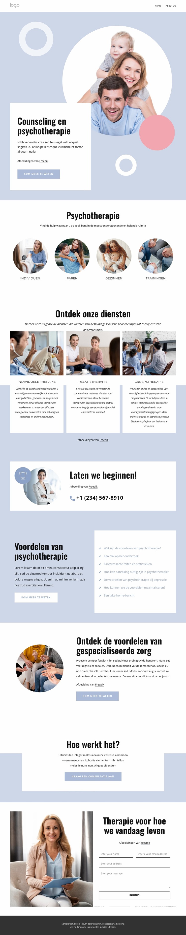 Counseling en psychotherapie Joomla-sjabloon