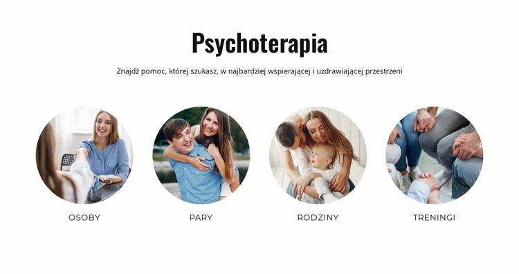 Psychoterapia Makieta strony internetowej