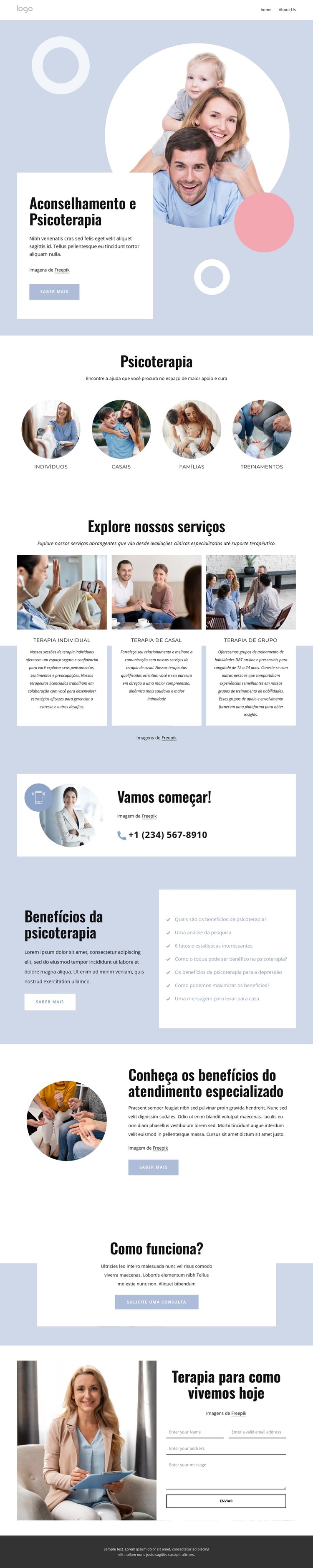 Aconselhamento e psicoterapia Template CSS