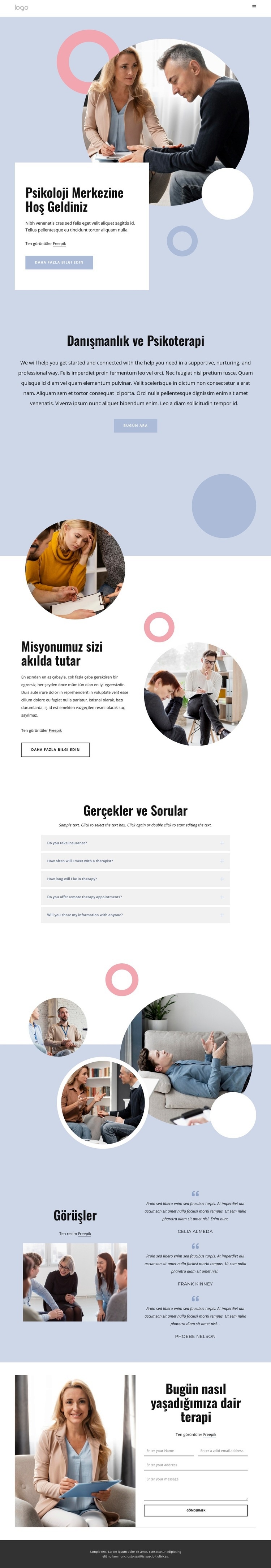 Psikoloji merkezi HTML5 Şablonu