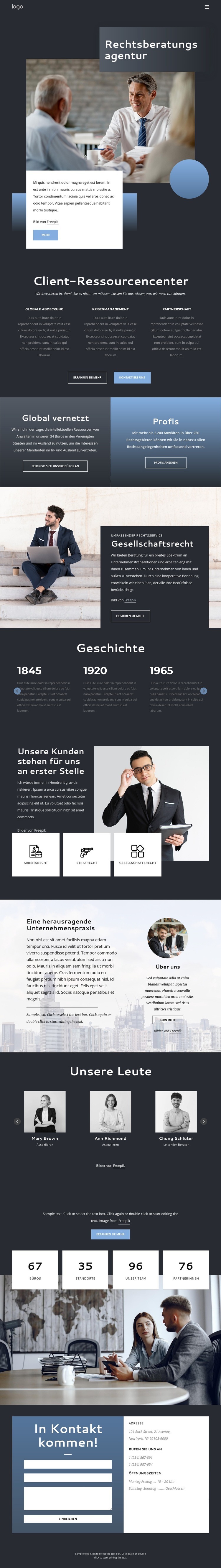 Rechtsberatungsagentur Website design