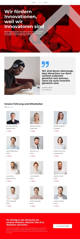 Das Team Wurde Ausgewählt Responsive Site