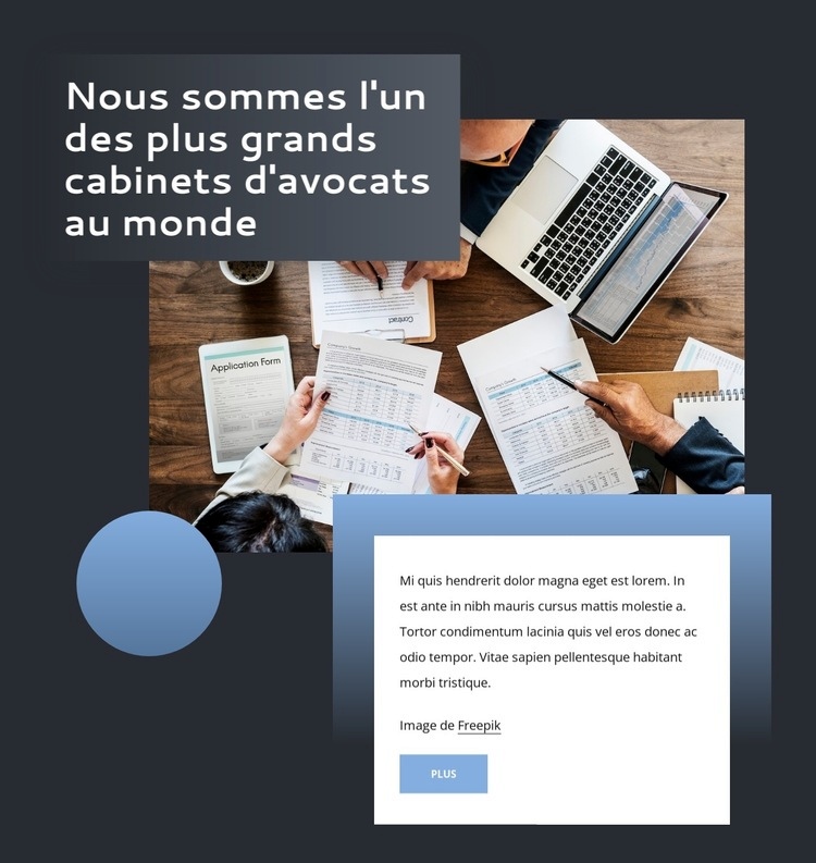 Un cabinet d'avocats international à service complet Modèles de constructeur de sites Web