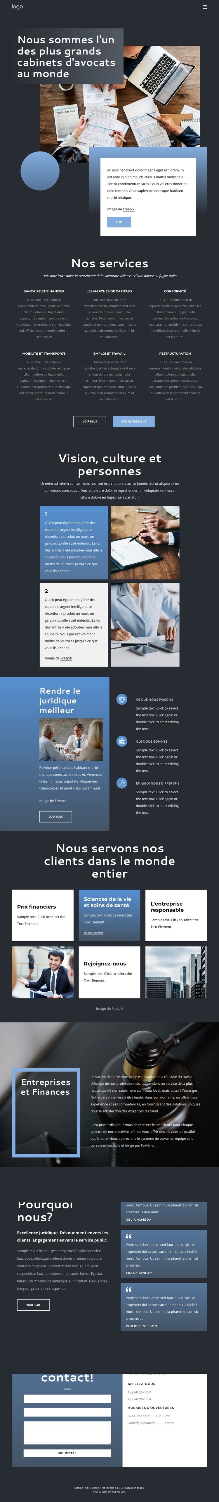 Nous sommes un cabinet d'avocats d'élite Maquette de site Web