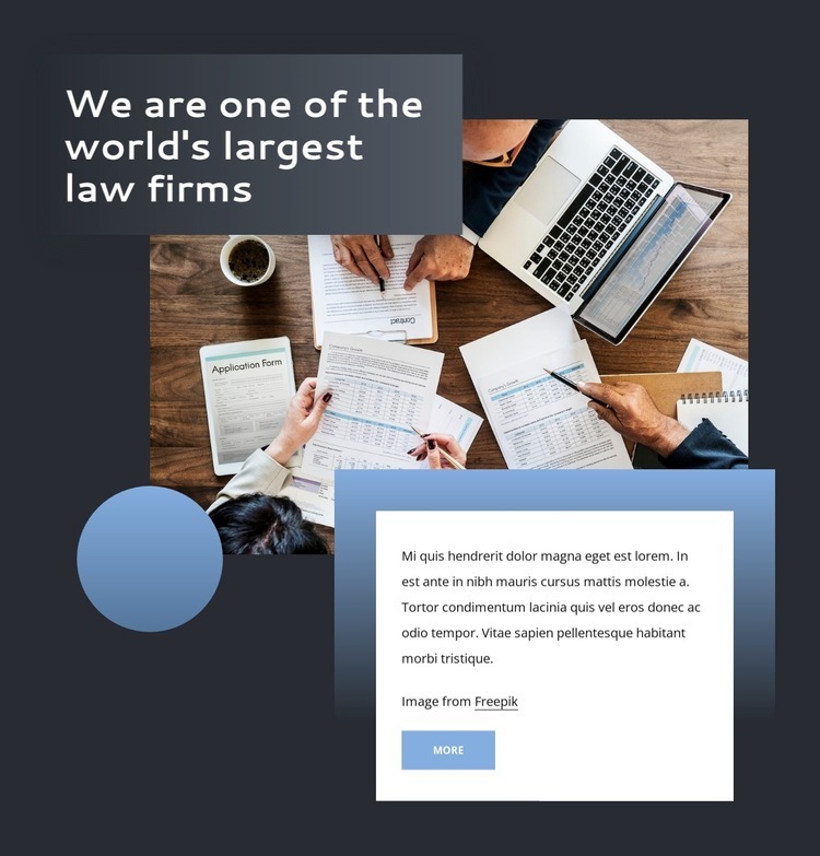 A full-service international law firm Homepage Design