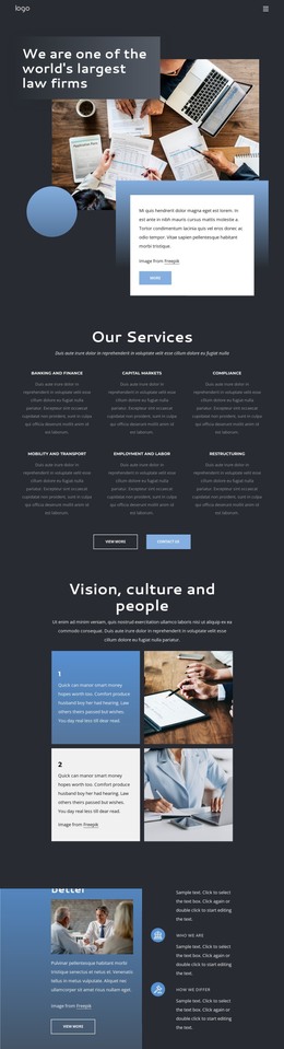 We Are An Elite Law Firm - Simple HTML Template