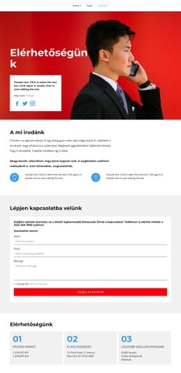 Kapcsolatfelvételi Oldal